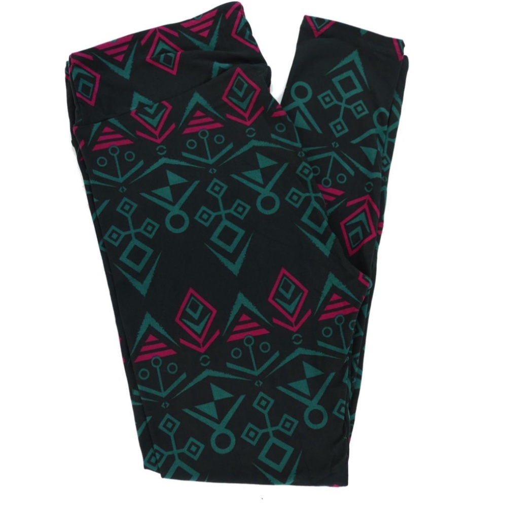 LuLaroe Black Aztec Print Tall & Curvy Leggings